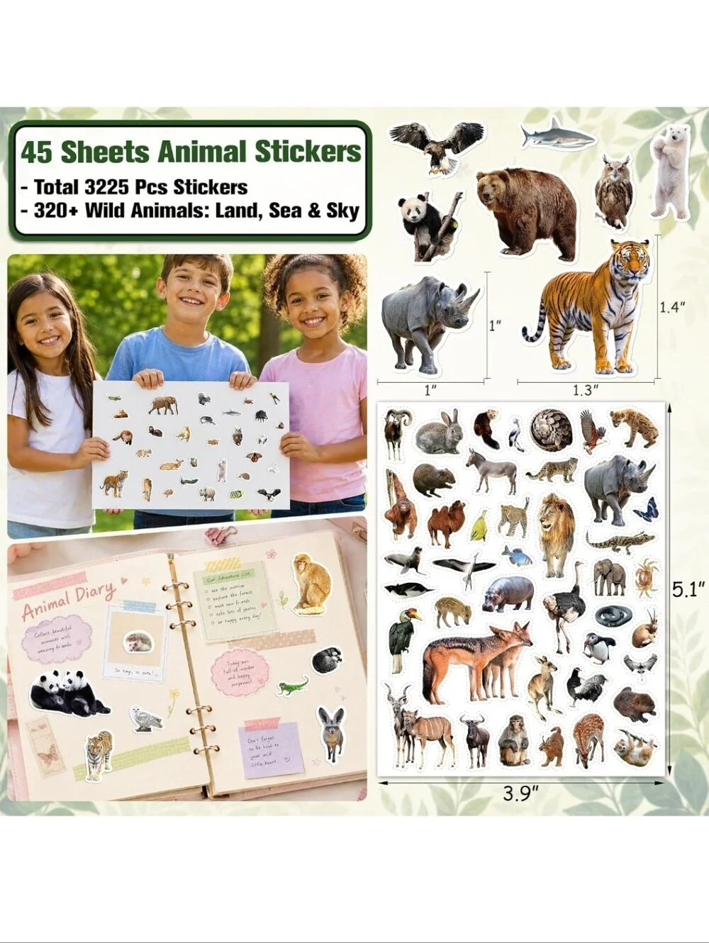Animal Stickers Pack for Small Pets Theme - Brown & Black
